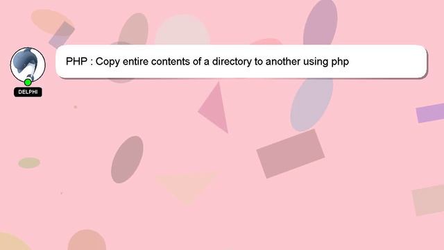 PHP : Copy entire contents of a directory to another using php смотреть онлайн