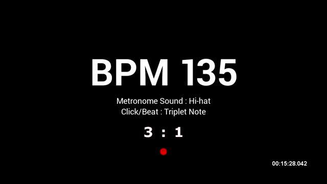 Metronome BPM 135 / Hi-hat / Triplet смотреть онлайн