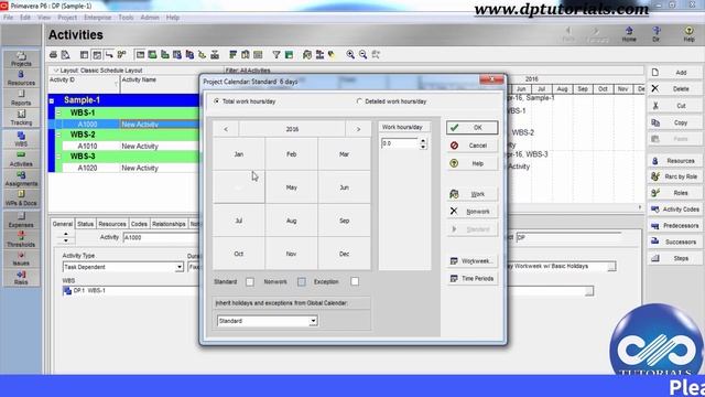 2.8 : Primavera Learning - Calendars In Primavera P6 || Primavera tutorials смотреть онлайн