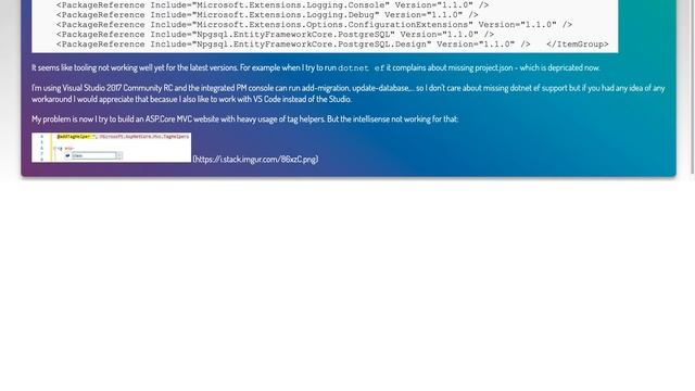 taghelpers intellisense not working in Preview5 смотреть онлайн