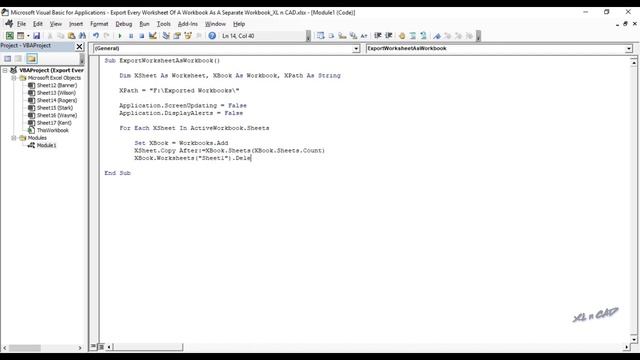 How to Export Every Worksheet of an Excel Workbook as a Separate Workbook смотреть онлайн