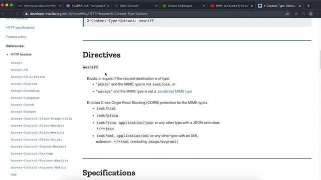 05 - Avoid Inferring the Response MIME Type with helmet.noSniff() - freeCodeCamp смотреть онлайн
