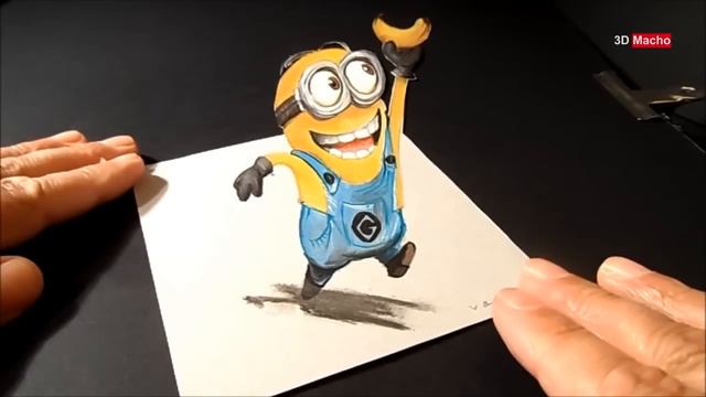 Гадкий Я 2 мультфильм (Миньон 3D рисунок) смотреть онлайн