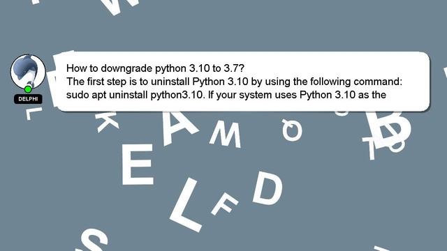 How to downgrade python 310 to 37? смотреть онлайн