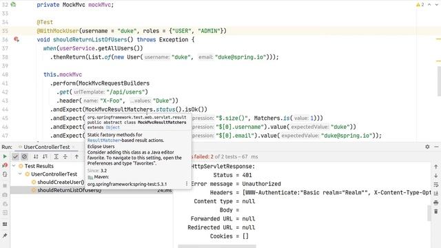 Test Protected (Spring Security) Controller Endpoints With MockMvc смотреть онлайн