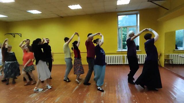 Московский менуэт (учебное видео с класса). Клуб Перекрёсток миров. смотреть онлайн