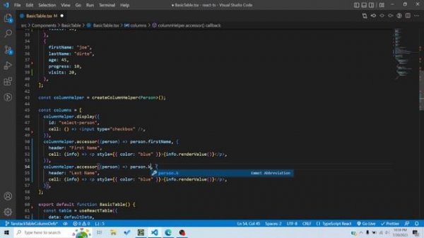 Tanstack Table Column Defs in 14 minutes