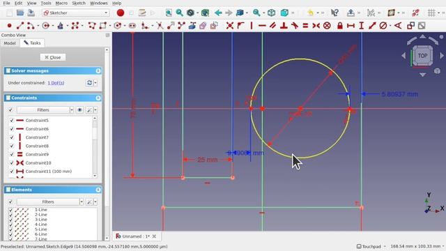 FreeCAD For Beginners | 46 | Sketcher Reference Constraints. What are they and how to use them. смотреть онлайн