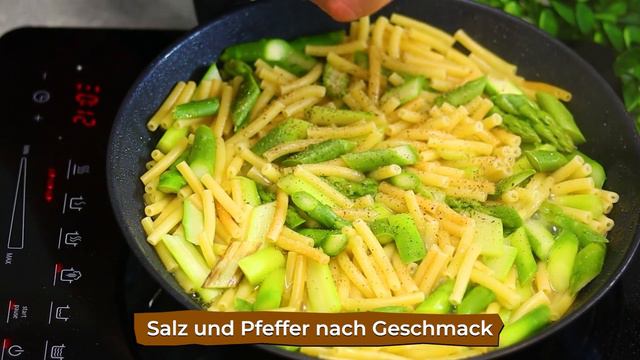 Dieses Spargel Rezept ist so lecker, dass ich es jeden Tag mache! Nudel Pfanne mit grünem Spargel смотреть онлайн
