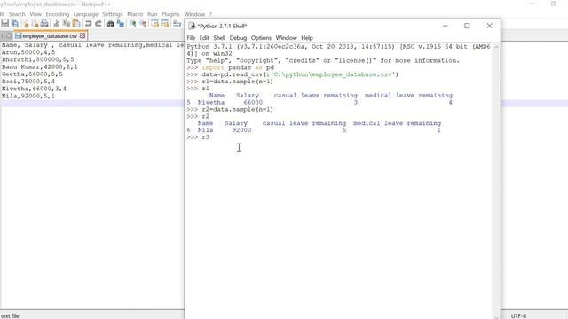 Python Pandas- Dataframe.sample( ) function Example смотреть онлайн