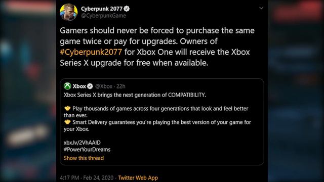 Cyberpunk 2077 Xbox One X Free Upgrade & What is Xbox Smart Delivery смотреть онлайн