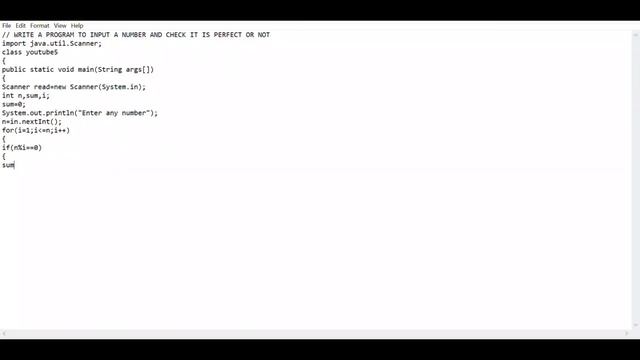 Java Input a number and check whether a number is perfect or not смотреть онлайн
