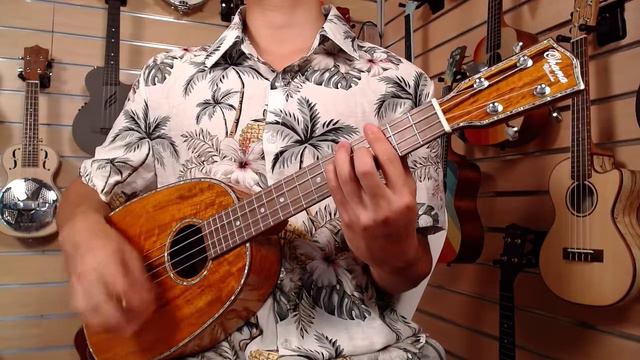 Ohana All Solid Mango Pineapple Tenor Ukulele Sound Demo - PKT-220G смотреть онлайн
