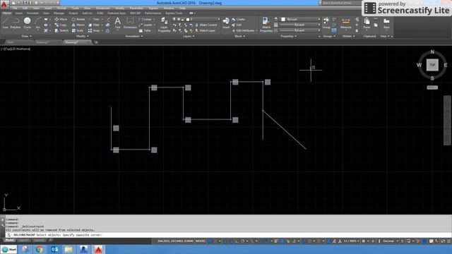 Autocad 2016_Delete Constraint смотреть онлайн