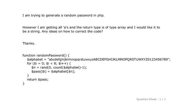 PHP : Generating a random password in php смотреть онлайн