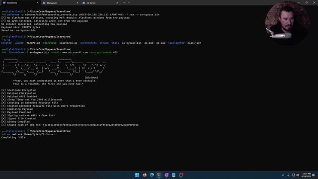 Bypassing a FULLY Patched Windows 11 + Defender with a Meterpreter Shell Using ScareCrow! смотреть онлайн