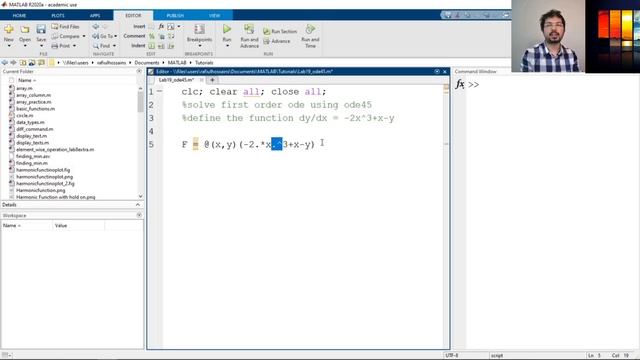 Solve First Order Ordinary Differential Equation in MATLAB using ode45 смотреть онлайн