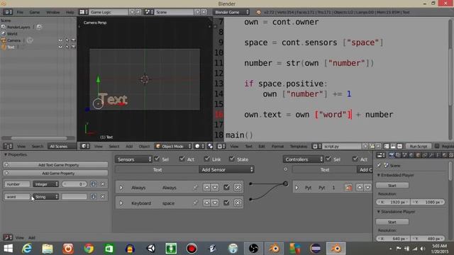 UPBGE - Dynamic Text & Displaying Information Python смотреть онлайн