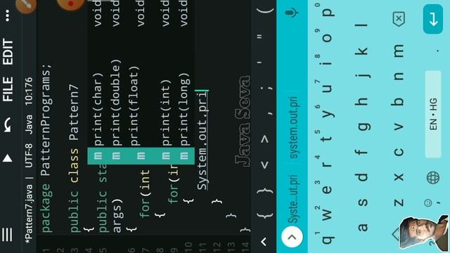 Number Pattern-7 In JAVA | Pattern Programs In Java| Java Pattern Programs | Learn Java In Mobile смотреть онлайн