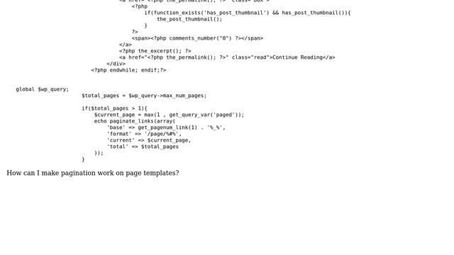 Wordpress: Pagination not working on page template смотреть онлайн