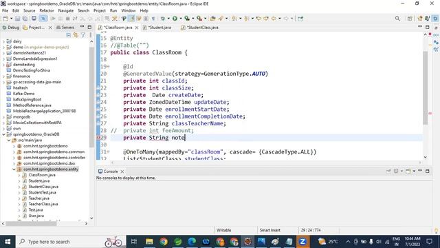 springboot lecture 26:Entity creation in java смотреть онлайн