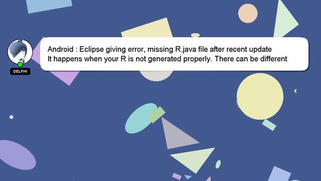 Android : Eclipse giving error, missing R.java file after recent update смотреть онлайн