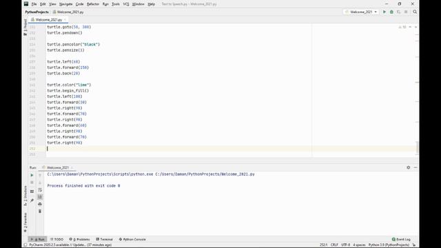 Happy New Year 2021 | Welcome using python turtle module смотреть онлайн