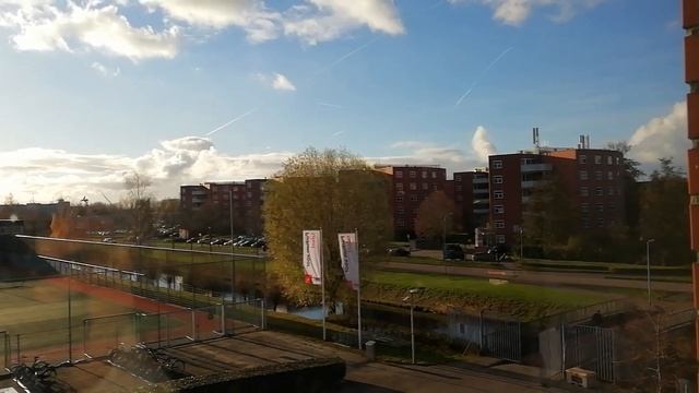 Beautiful view of upcoming sunset in Hoofddorp, The Netherlands ??? смотреть онлайн