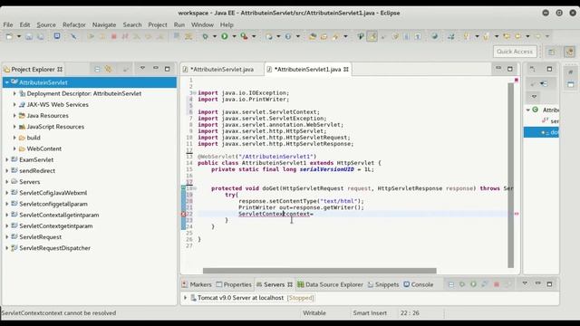 Java Attribute in Servlet -15 смотреть онлайн