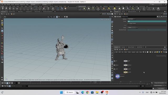 How to Combine multiple mixamo animations in Houdini 19 | Houdini Tutorial смотреть онлайн