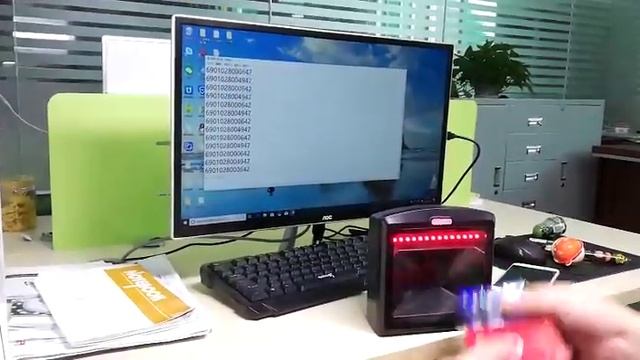 K 928 Desktop 2D Barcode Scanner Test Video Guangzhou LKD Electronics смотреть онлайн