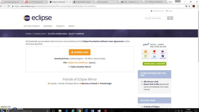 Instalacion de un Entorno Desarrollo eclipse JAVA смотреть онлайн