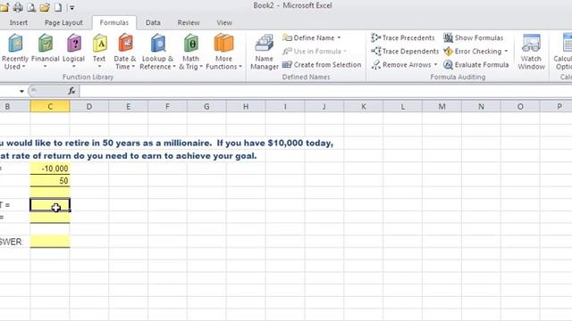 Calculating RATE Time Value of Money Problems using Excel смотреть онлайн