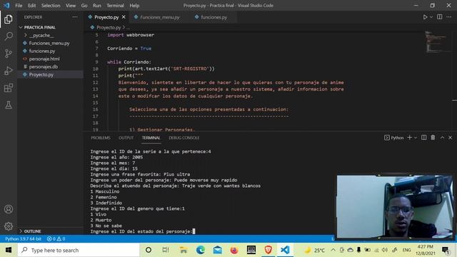 Programa de registro de personajes de anime en python | Fund. de Programación. смотреть онлайн