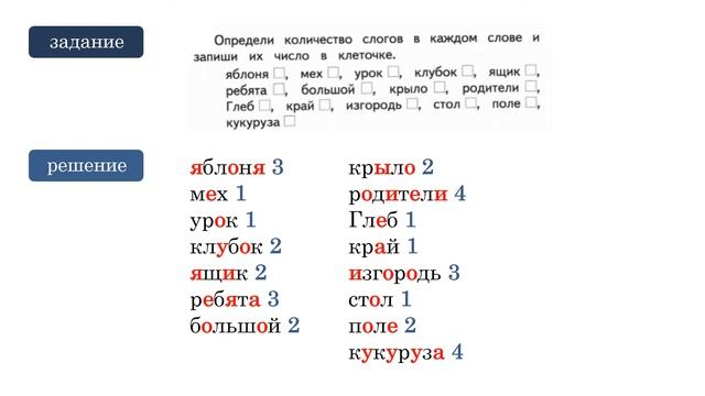 [1 класс] Летние занятия. Урок 5