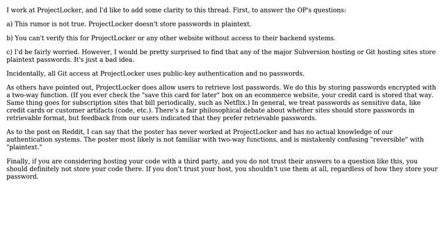 Should I be concerned if my Git hosting provider stores passwords in plaintext? (3 Solutions!!) смотреть онлайн