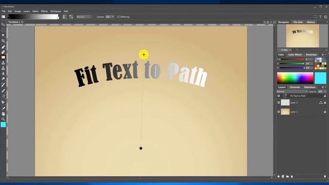 Fit Text to Path Tool in AliveColors: Artistic Text Effects смотреть онлайн
