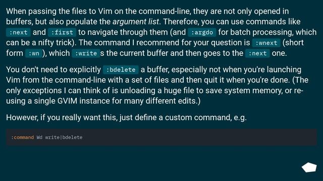 Vim - save and close buffer in one command смотреть онлайн