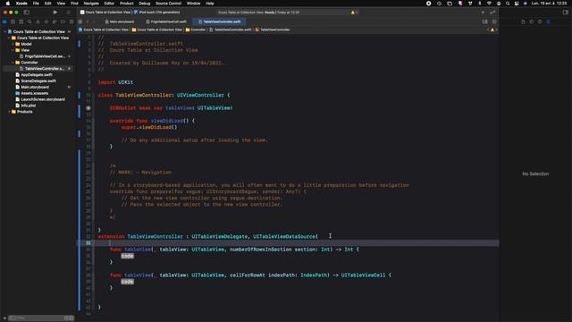 La TableView et TableViewCell - Swift 5.3 VF смотреть онлайн