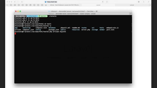 Fast way to create laravel dev environments by using d-larabel bash. (Docker and Laravel) смотреть онлайн