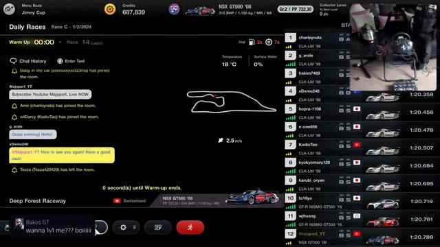 GT7 Day 700 (ASIA Day 108) - LIVE GAMEPLAY - Cockpit Cam - TCS OFF - Manual + Clutch - v1.42 смотреть онлайн
