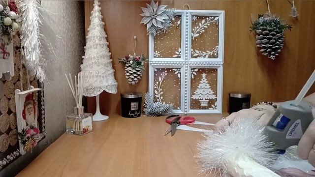 МК венок Дед Мороз / DIY Christmas wreath Santa Claus смотреть онлайн