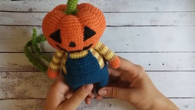 Джек тыква крючком, описание, мастер класс смотреть онлайн
