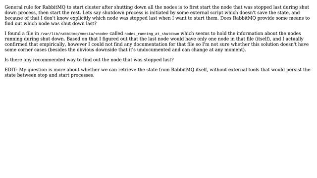 DevOps & SysAdmins: How to figure out which RabbitMQ node was stopped last? смотреть онлайн
