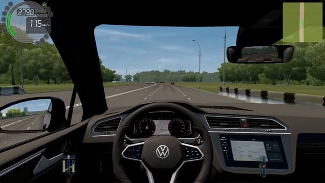 Обзор Машины Volkswagen Tiguan r-line.В Игре City Car Driving.Pegass Рулит. смотреть онлайн