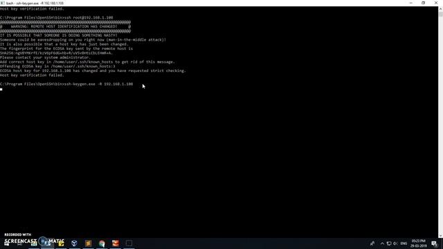 REMOTE HOST IDENTIFICATION HAS CHANGED! смотреть онлайн