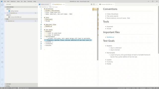 Creating an empty project and introducing README file смотреть онлайн