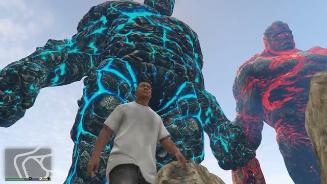 EVIL LAVA GOD & ICE GOD Fights GOOD LAVA GOD & ICE GOD GIANT TITAN in GTA 5 Mods | SUN GOD SHINCHAN смотреть онлайн