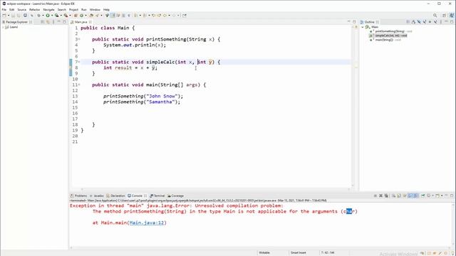Java Tutorial - 20 - Method Parameters смотреть онлайн