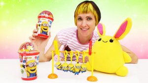Новое видео Капуки Кануки - Маша Капуки собирает игрушки миньоны Sweet Box! Веселые игры для детей